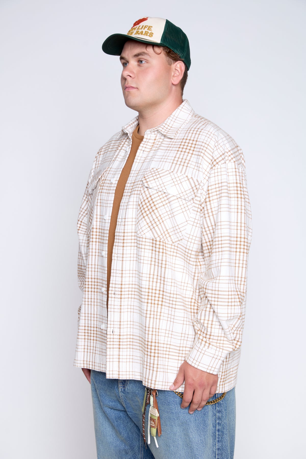 Twill Plaid Overshirt