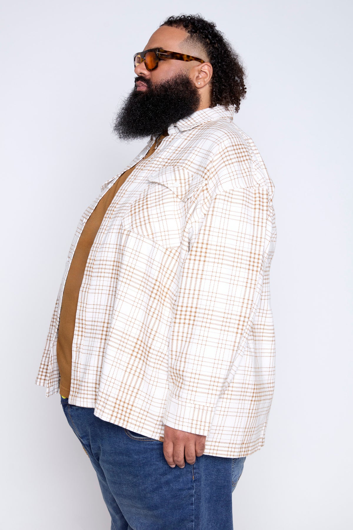 Twill Plaid Overshirt