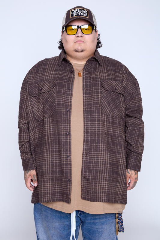 Twill Plaid Overshirt