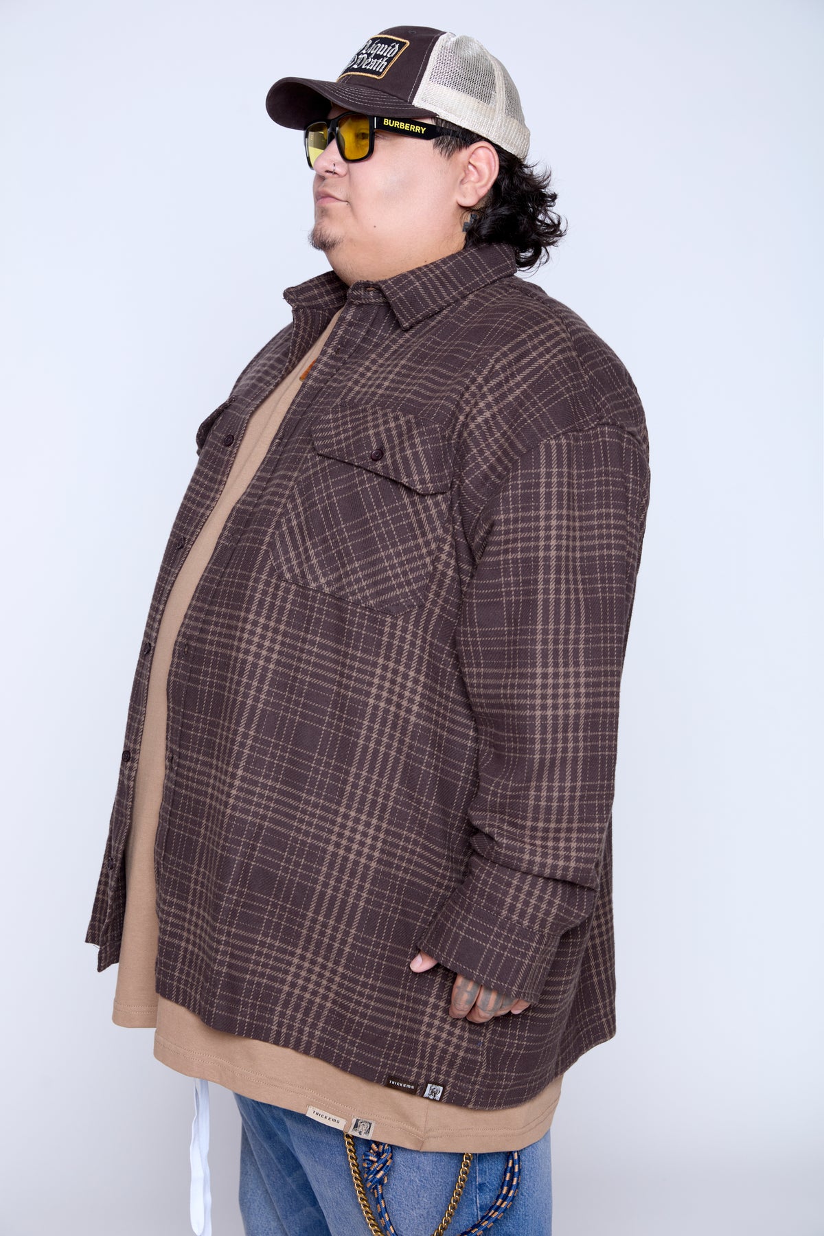 Twill Plaid Overshirt