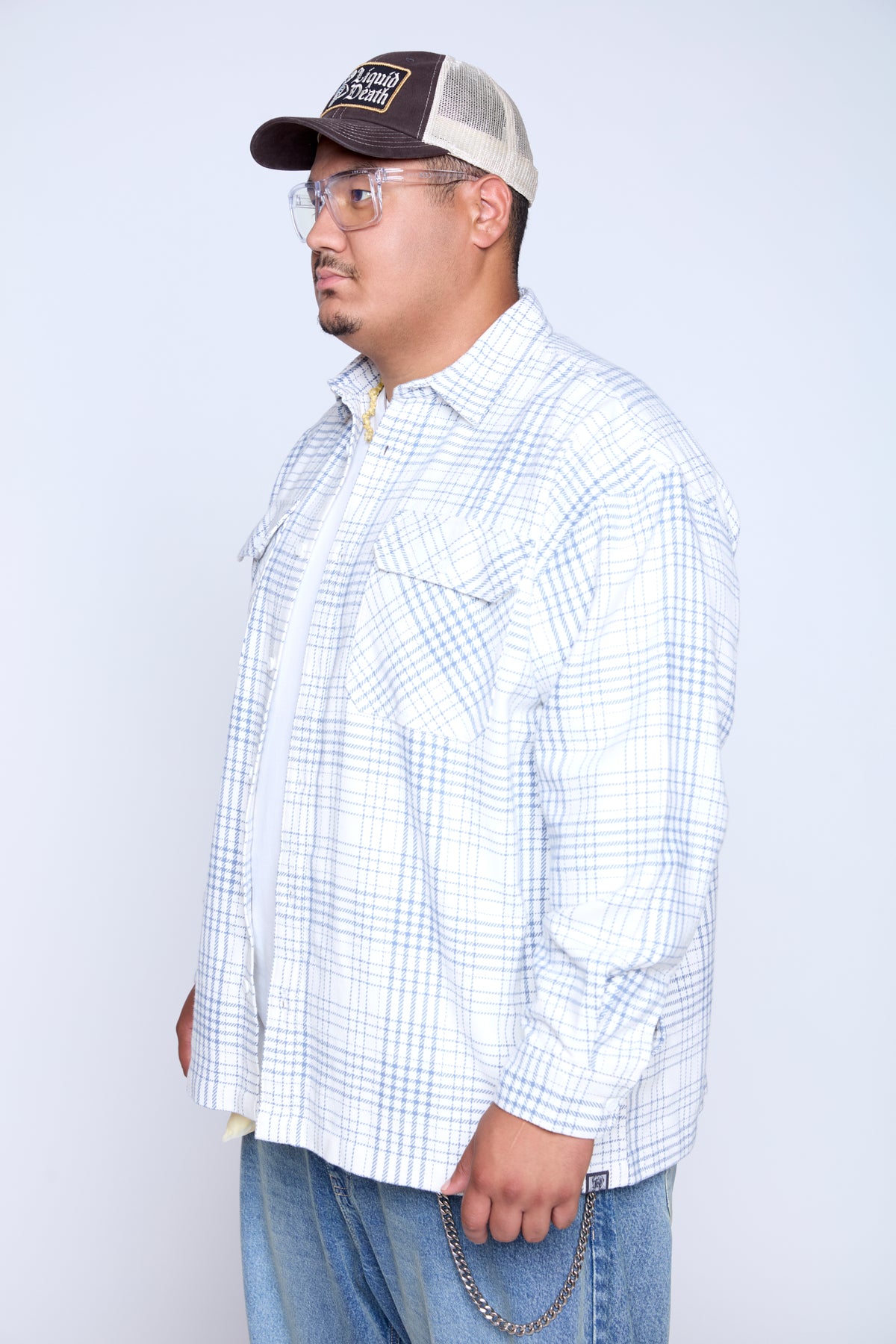 Twill Plaid Overshirt