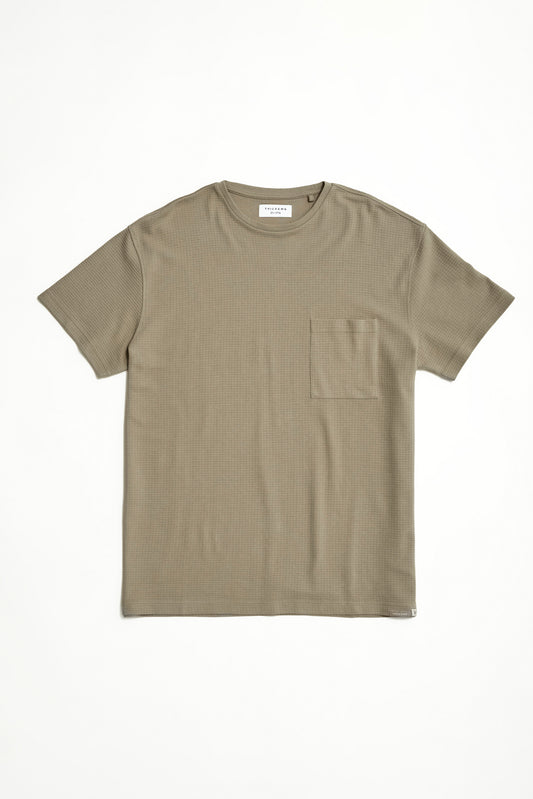 Men’s Crew Neck Textured Waffle Tee