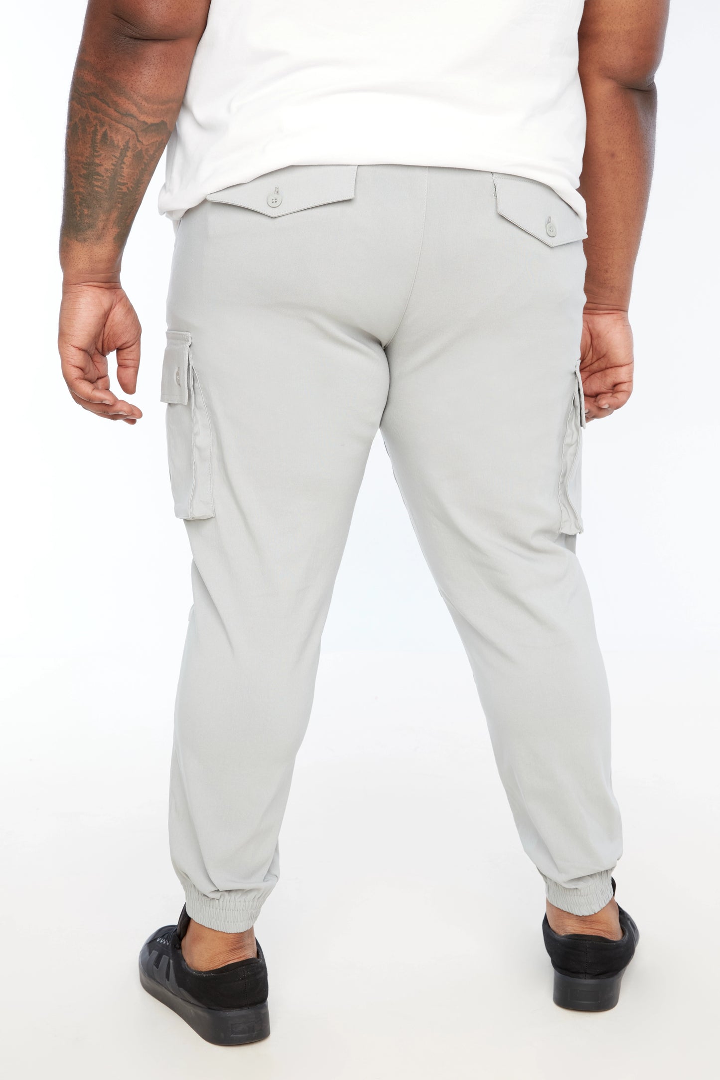 Pantalon de jogging cargo multi-poches à enfiler pour hommes