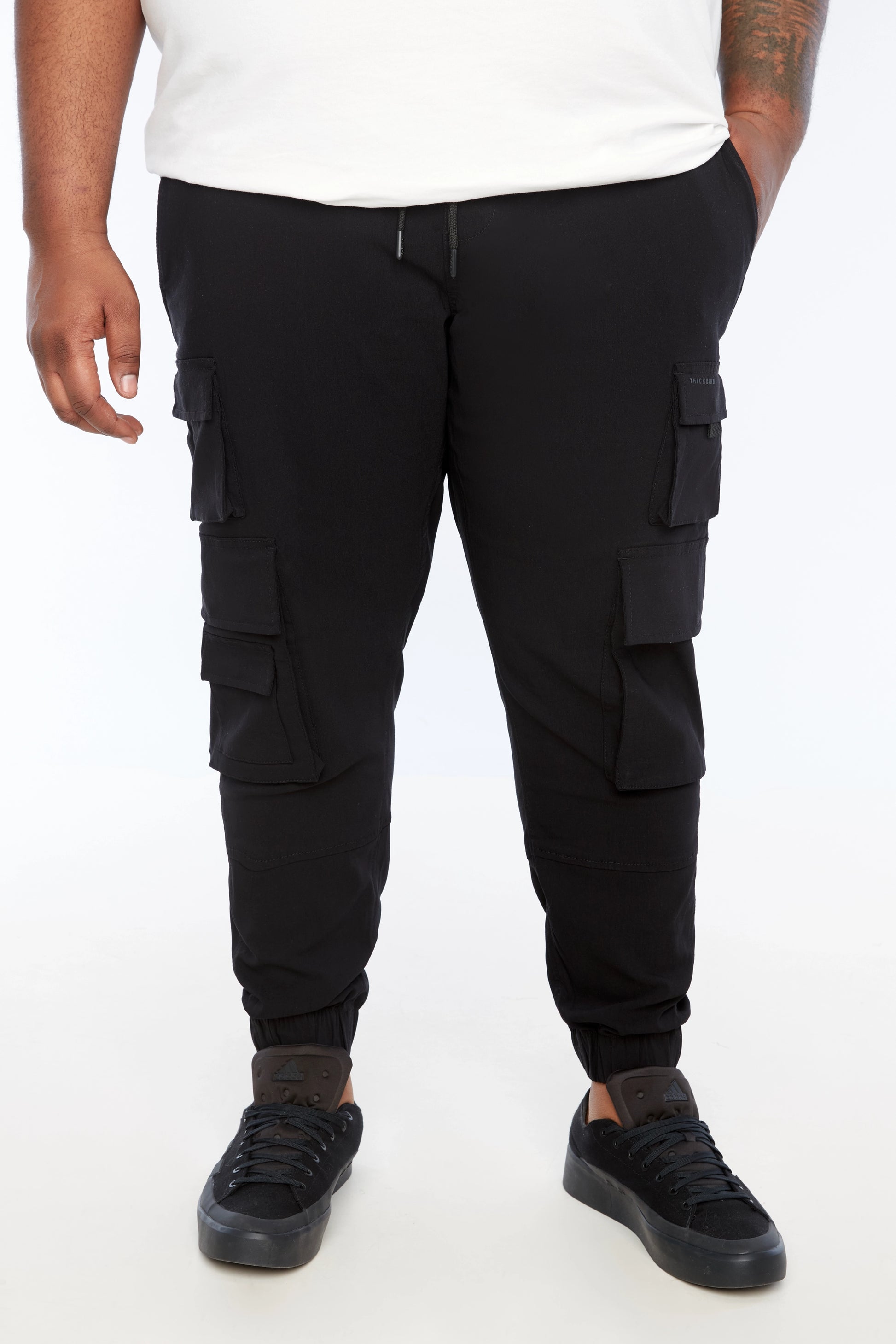 Men s Multi Pocket Pull On Cargo Jogger Black 1X